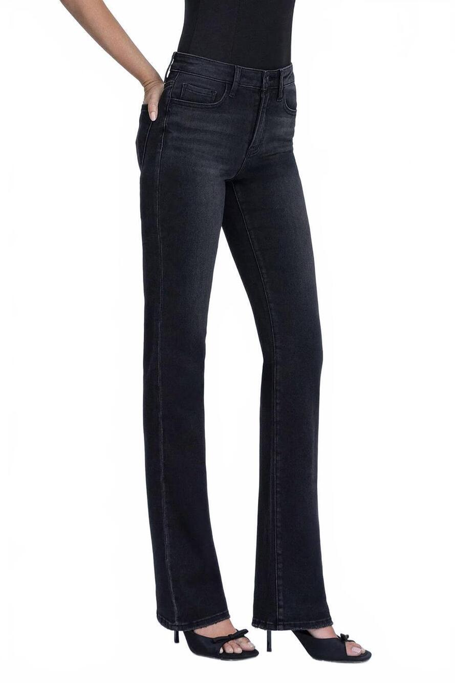 NEW VERVET BY FLYING MONKEY women's high rise bootcut jeans in black